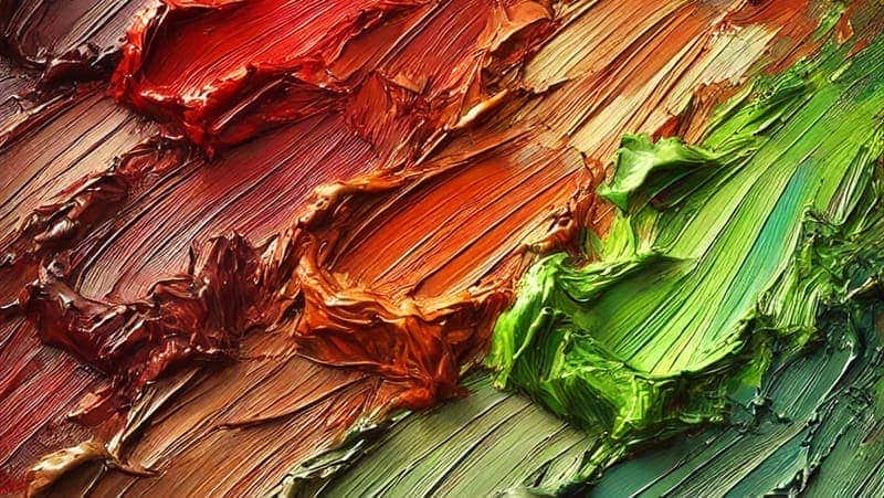 red and green make brown oil paint blending