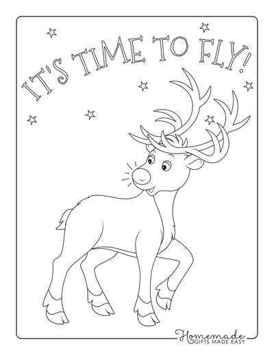 Reindeer Coloring Pages for Kids & Adults