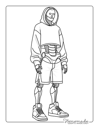 Robot Coloring Pages Cool Robot Athlete