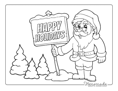 Father Christmas coloring page from zup.kids