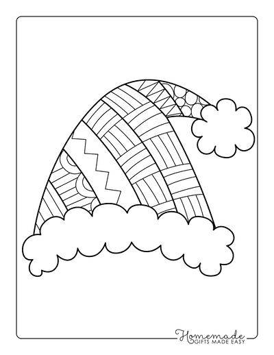 Santa Coloring Pages Zentangle Hats Style 3