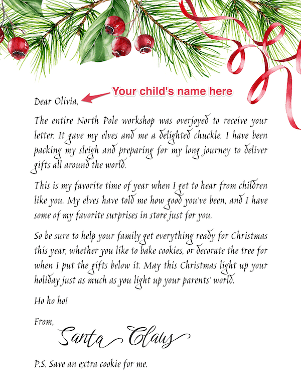 Free Christmas Letter Templates Download Word