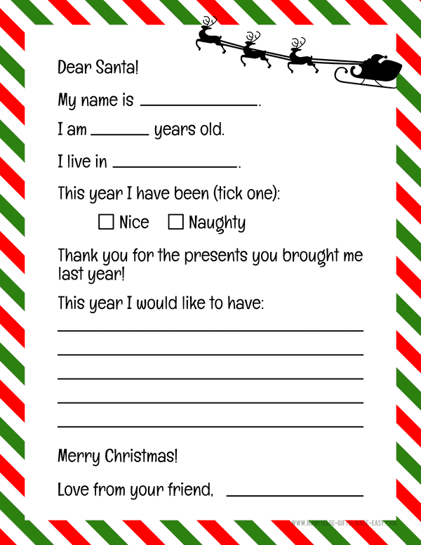 Quick Easy Santa Letter Templates Customize Print For FREE