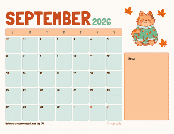 September Calendar