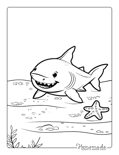 Shark Coloring Pages Lemon Shark Lounging