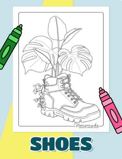 Shoe Coloring Pages