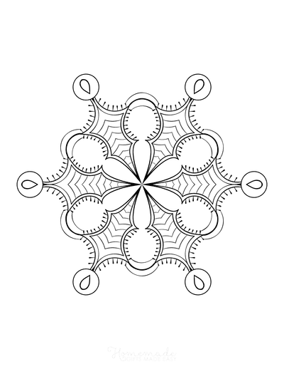 Snowflake Coloring Page for Adults Intricate 1