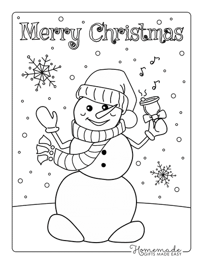 snowmen coloring pages children