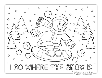 60 Best Snowman Coloring Pages for Kids | Free Printables