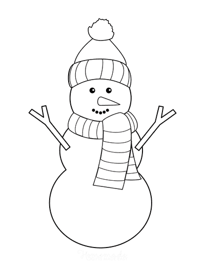 blank snowman outline template