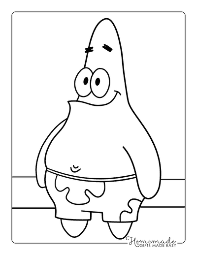 Spongebob Coloring Pages Easy Patrick Star Spongebob Drawing