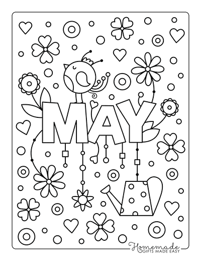 may coloring pages