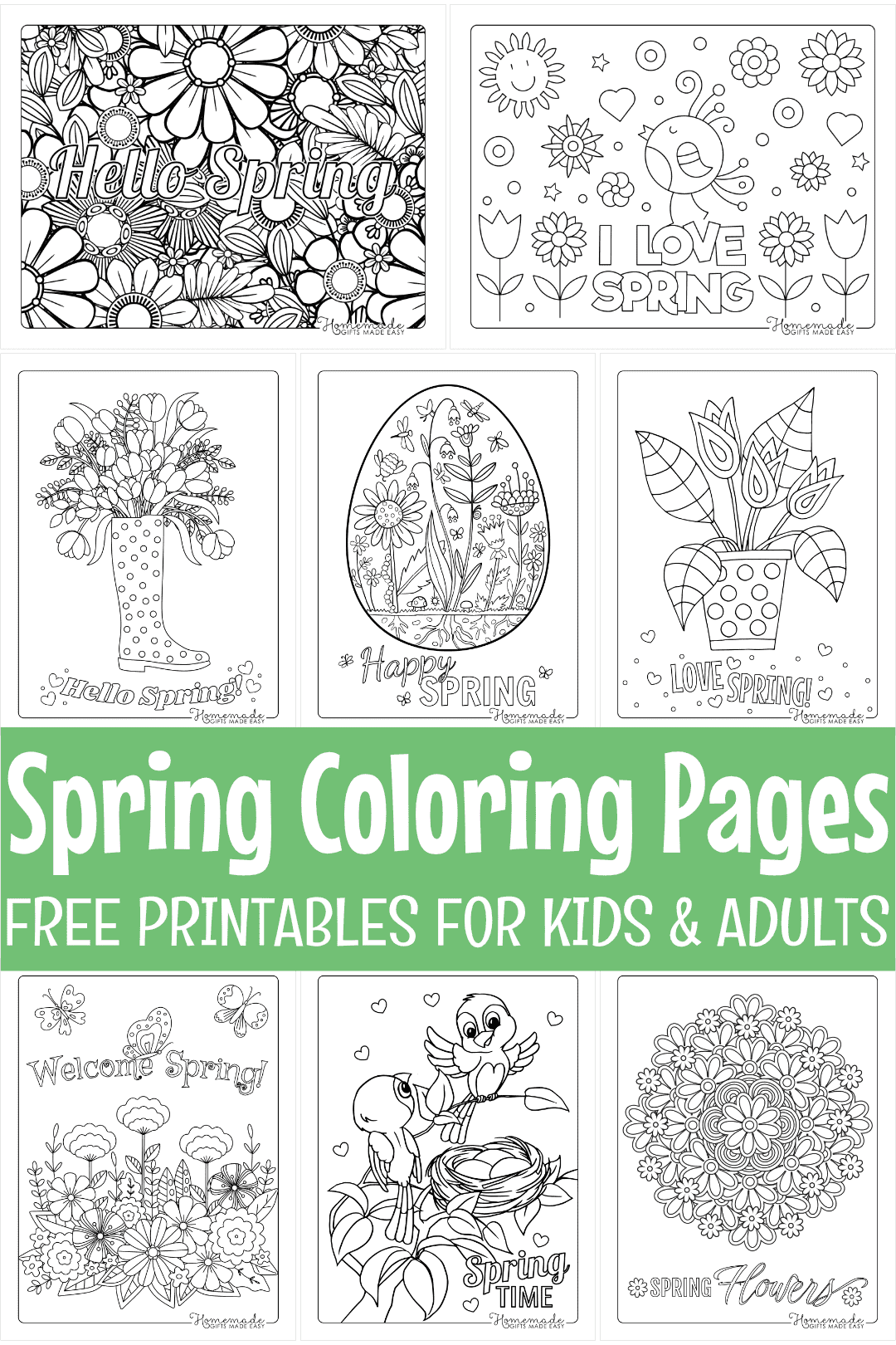 spring coloring pages