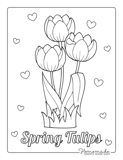 Free Printable Spring Coloring Pages for Kids Adults