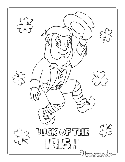 Free St Patrick's Day Coloring Pages for Kids & Adults