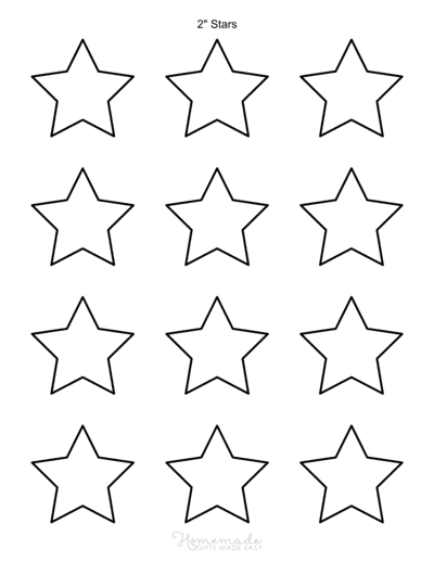 Star Template 5pointed 2inch