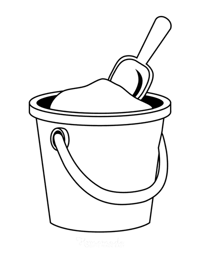 bucket coloring page