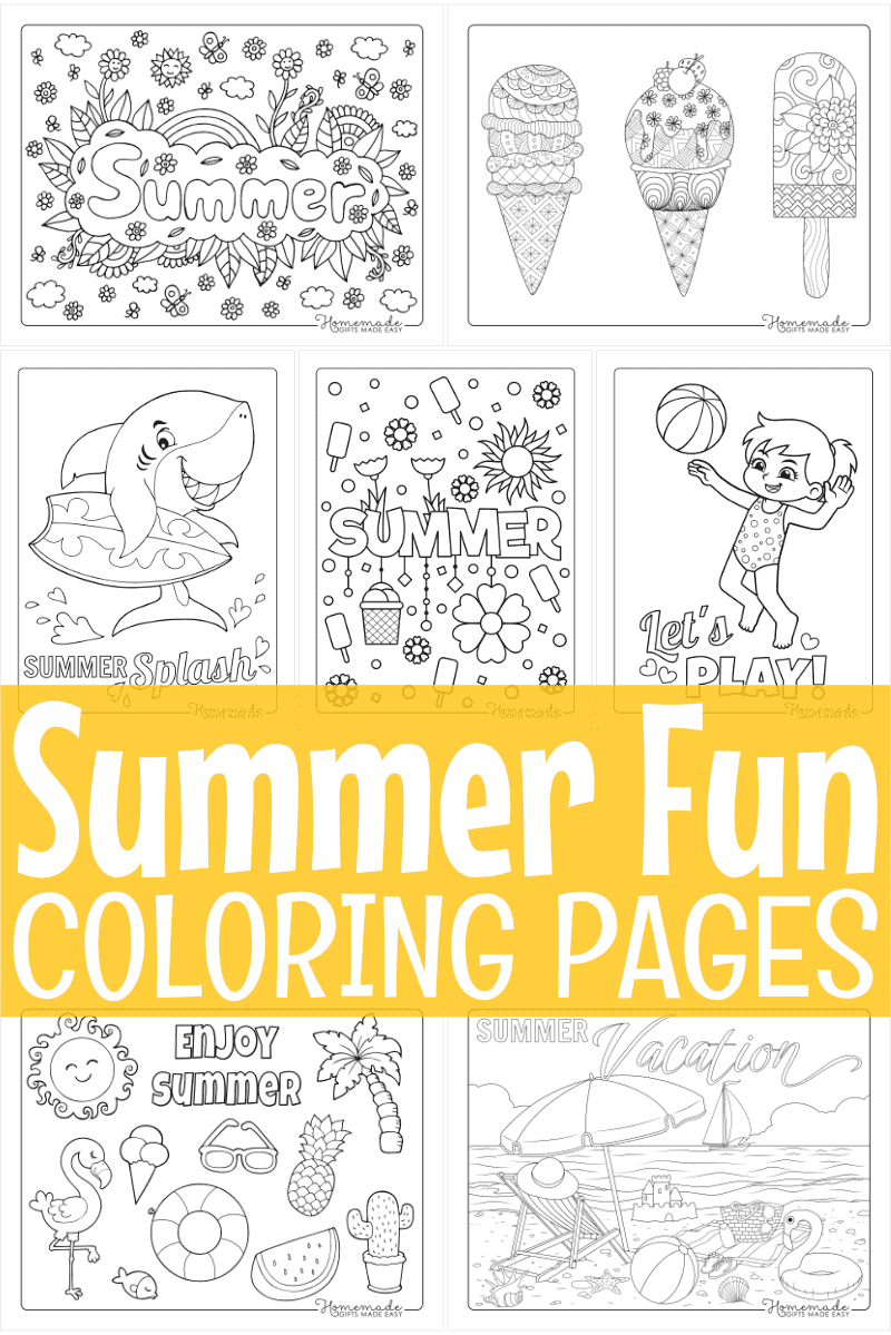 summer coloring pages