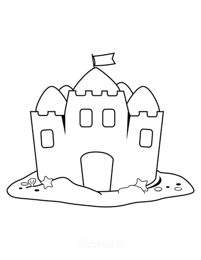 Sandcastle - Giant Coloring Poster for Kids and Adults