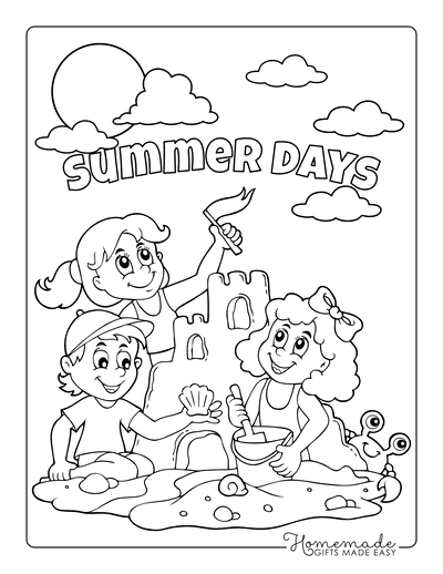74 Summer Coloring Pages Free Printables For Kids Adults