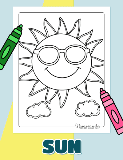 Sun Coloring Pages