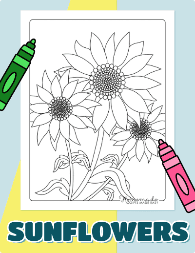 Sunflower Coloring Pages