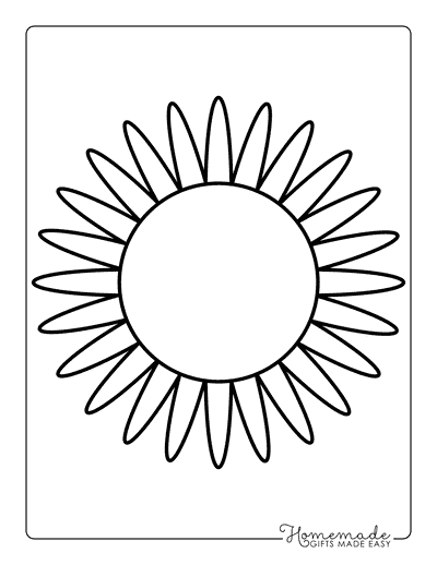 Sunflower Coloring Pages Cute Simple Sunflower Outline for Kids