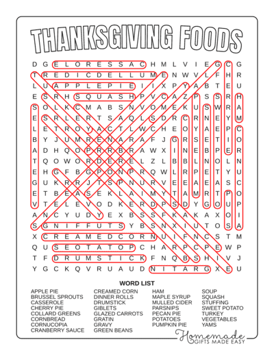 coloring pages thanksgiving word search