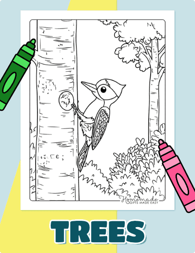 Tree Coloring Pages