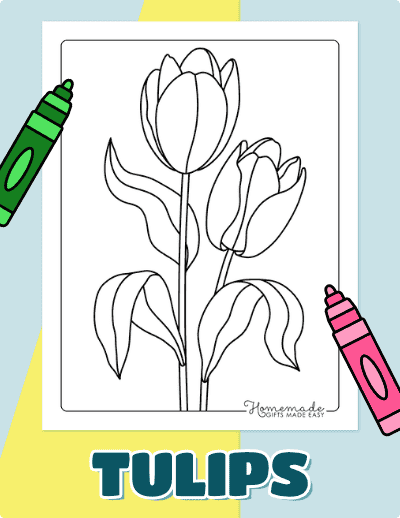 Tulip Coloring Pages