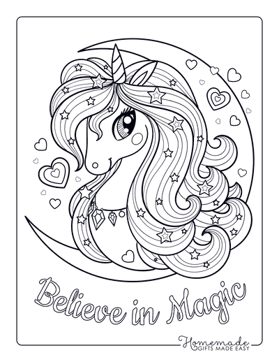 Magical Unicorn Coloring Pages for Kids & Adults