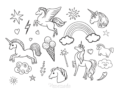 cute unicorn doodles