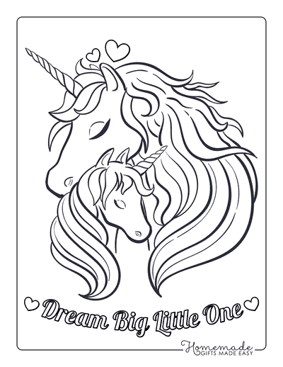 Unicorns  Free printable Coloring pages for kids