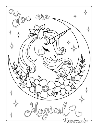 realistic unicorn coloring pages