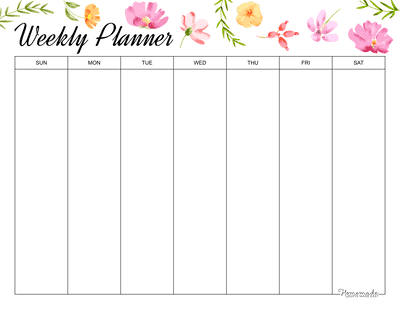 Floral Printable Planner Pages Set - Blossom Planner - Cute Little