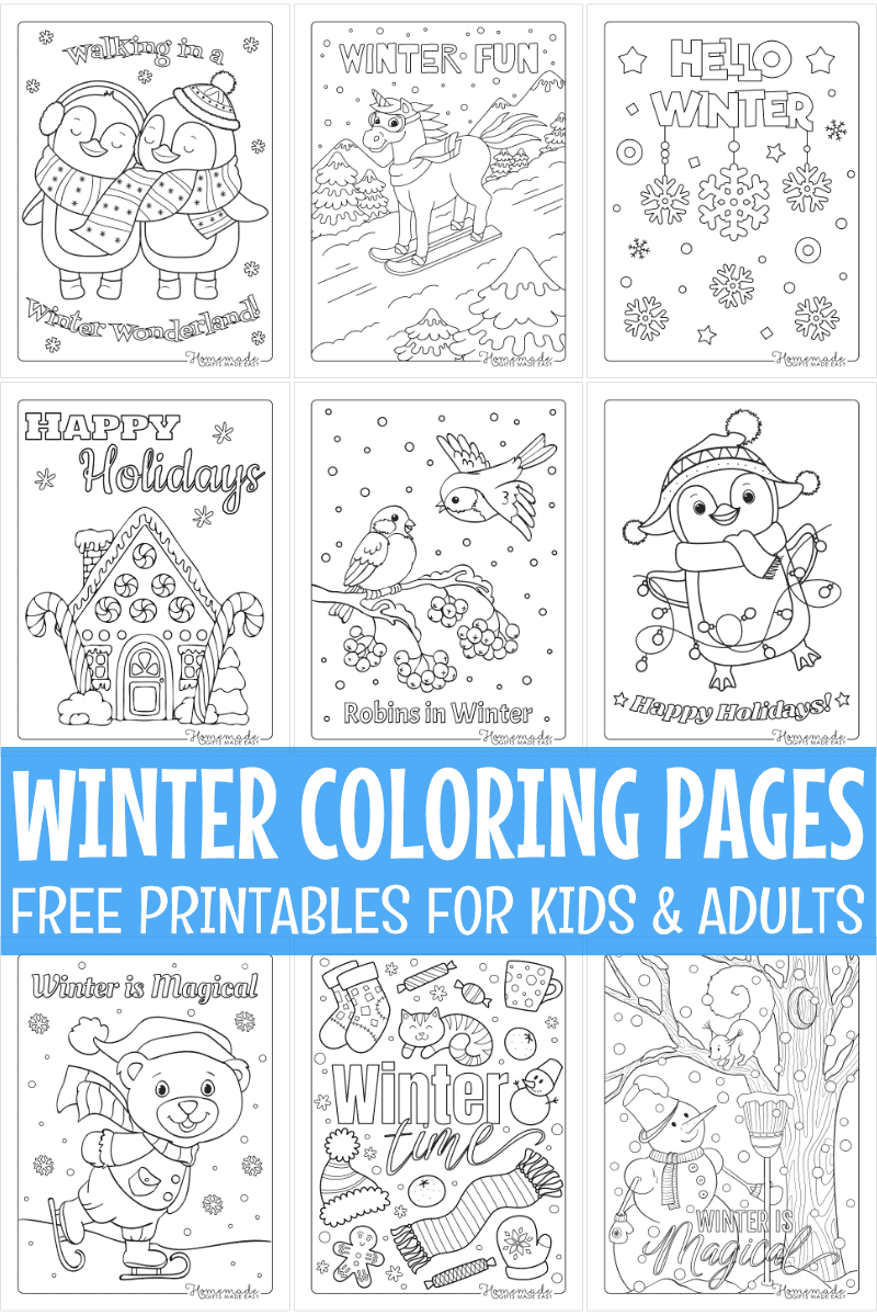 shoveling snow coloring pages