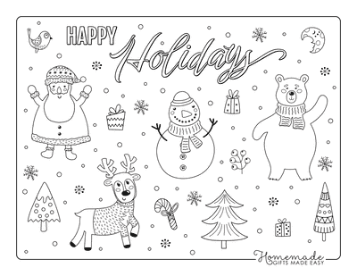 Country Winter Coloring Page for Adults Graphic by MN DeSign