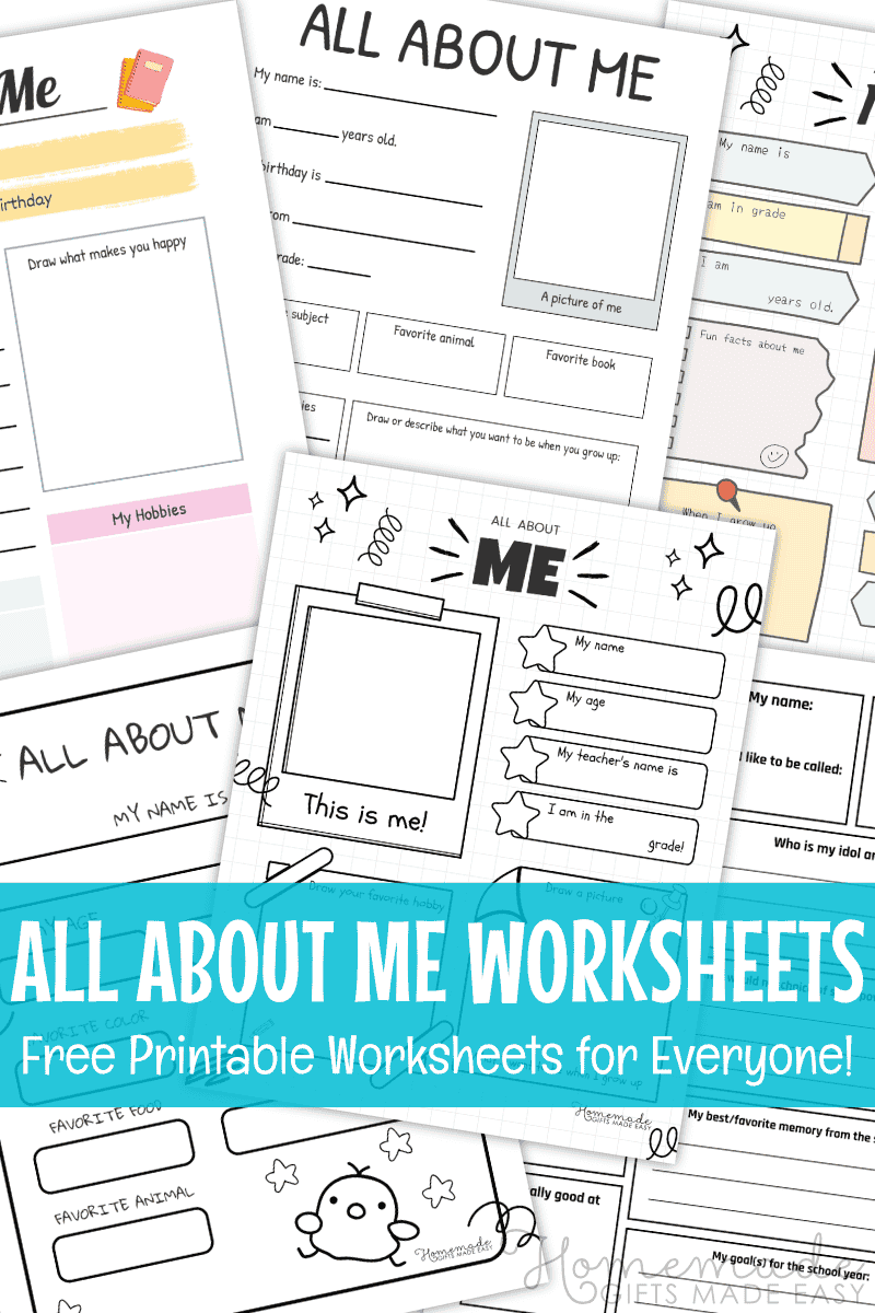 All About Me Worksheet Template