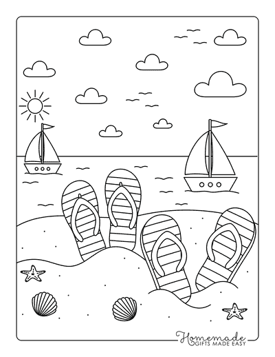 Beach Coloring Pages