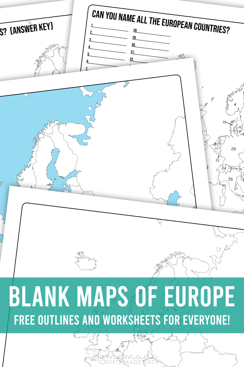 Free Printable Blank Europe Map