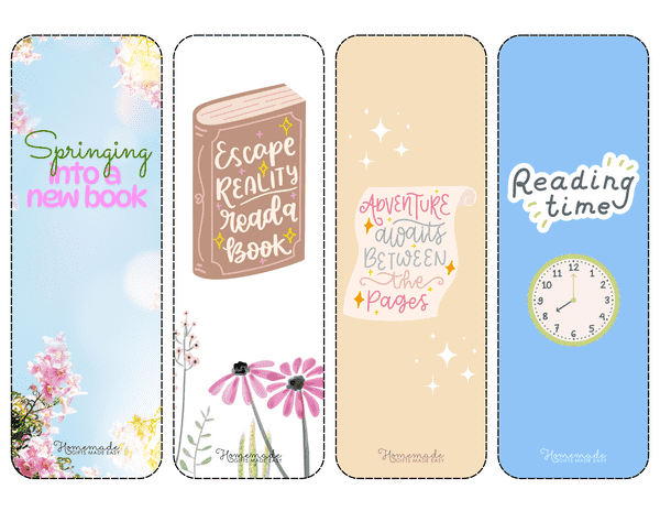 Bookmark Templates Simple Cute Bookmarks With Quotes