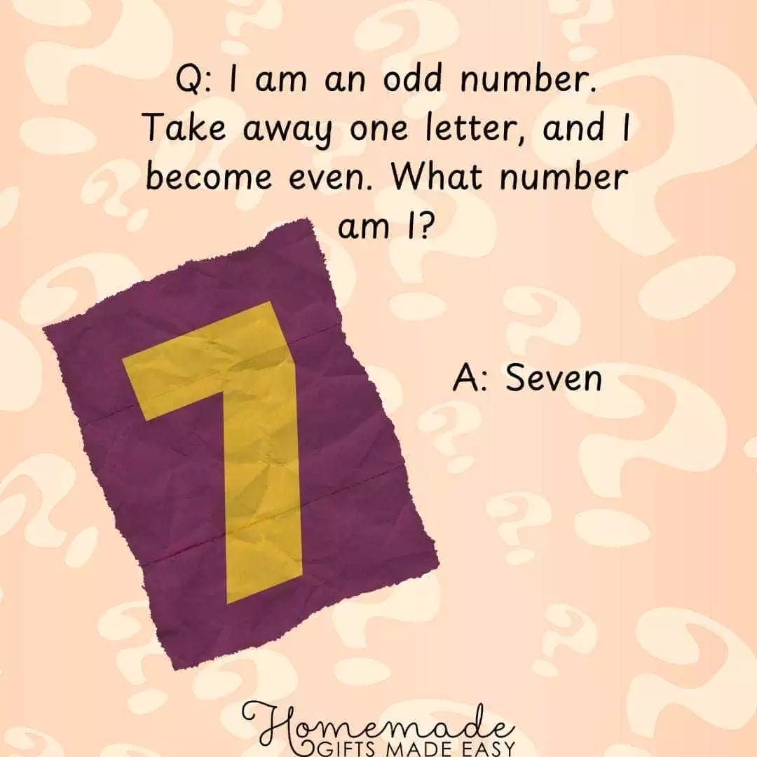 brain teasers with answers I am an odd number, take one away and I become even