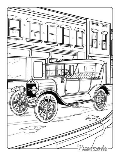 Car Coloring Pages Ford Model T