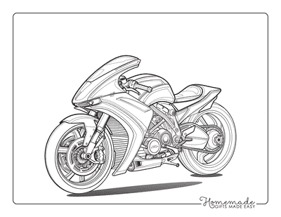 Car Coloring Pages Futuristic Motorcycle