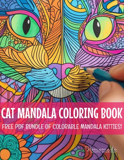 Free Printable Cat Mandala Coloring Book