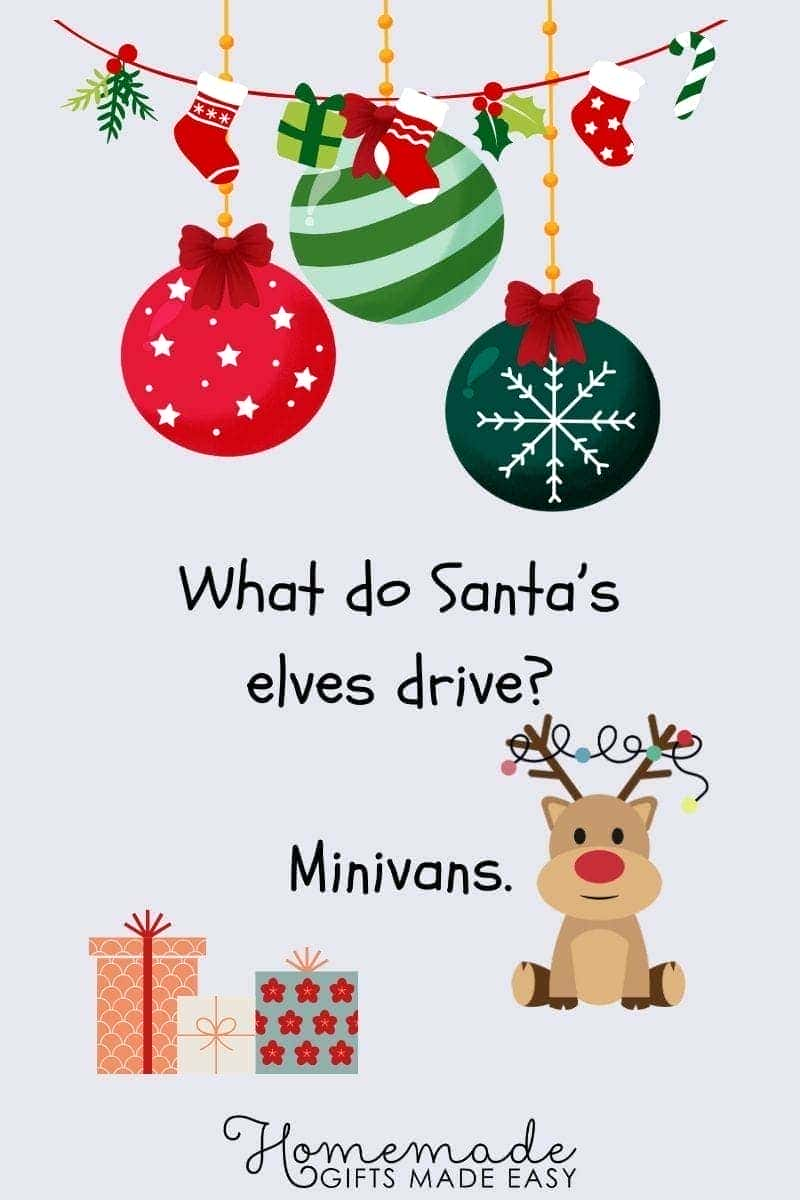 christmas jokes for kids what do santas elves drive