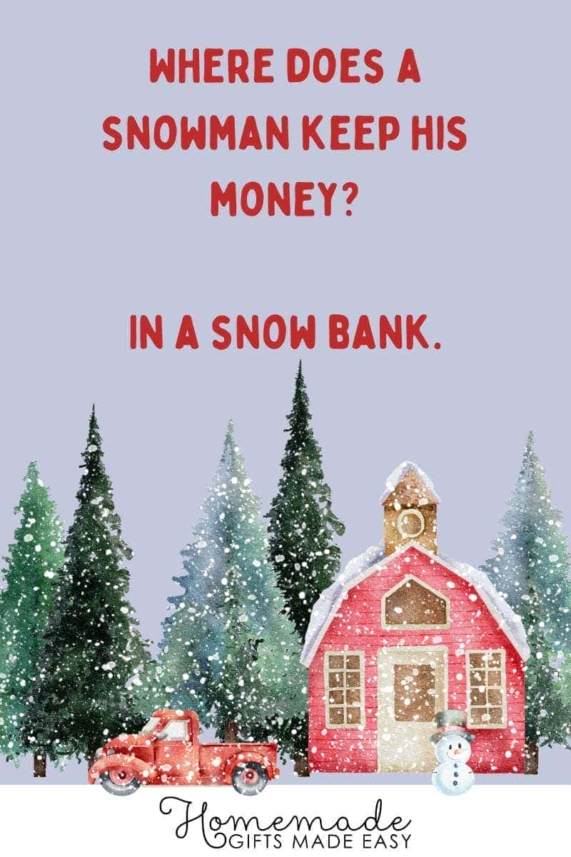 christmas jokes for kids where does a snowman keep his money?