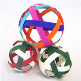 christmas ornaments to make woven paper balls