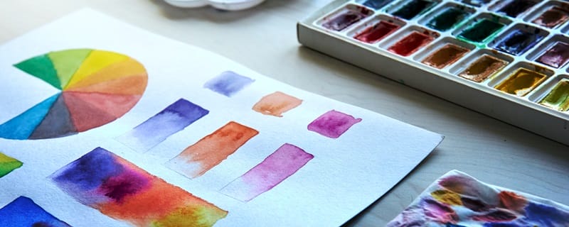 Complementary Colors Mixing with Watercolor Charts