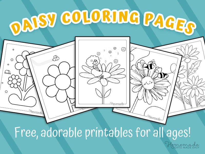 free printable daisy colorig pages